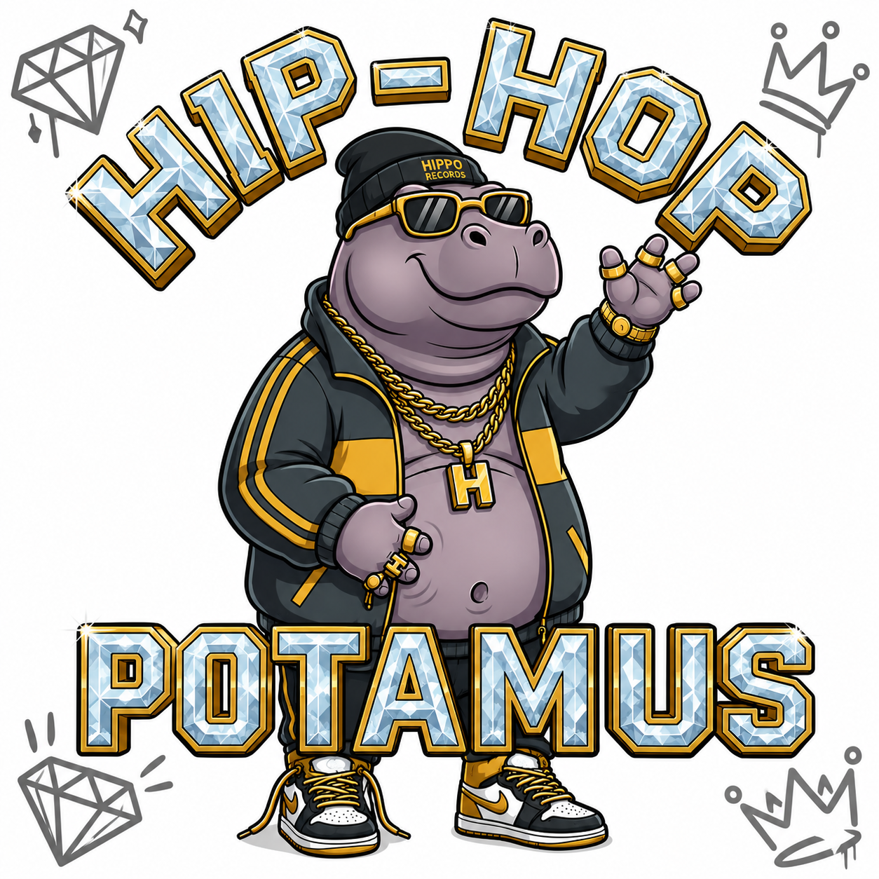 "Hip-Hop-Potamus" Unisex T-Shirt