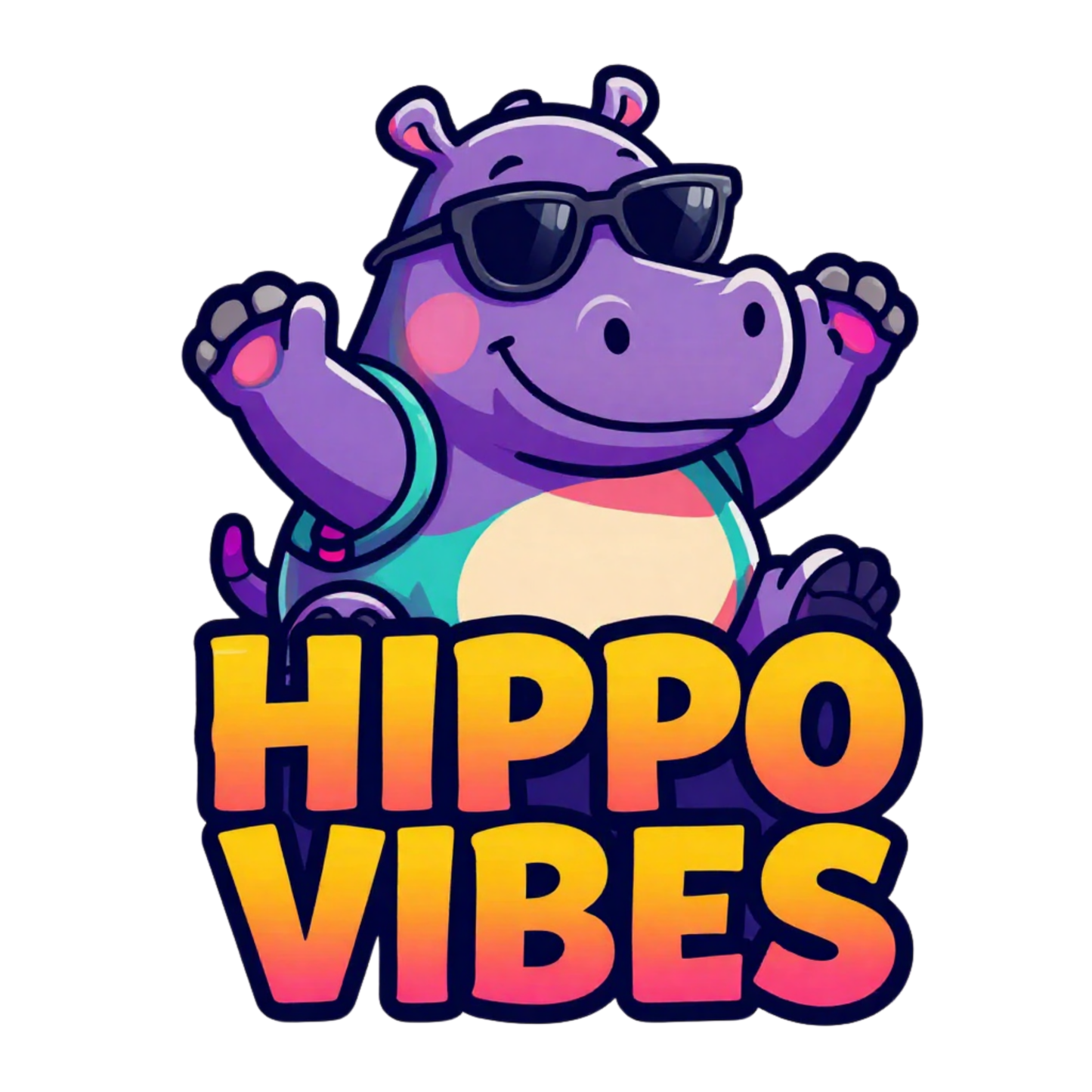 "Hippo Vibes" Fun Unisex T-Shirt