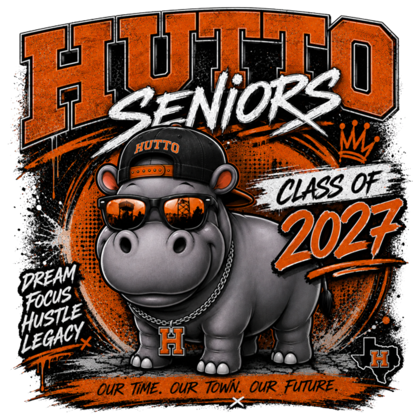 "Hutto Seniors Class of 2027" Spirit T-Shirt
