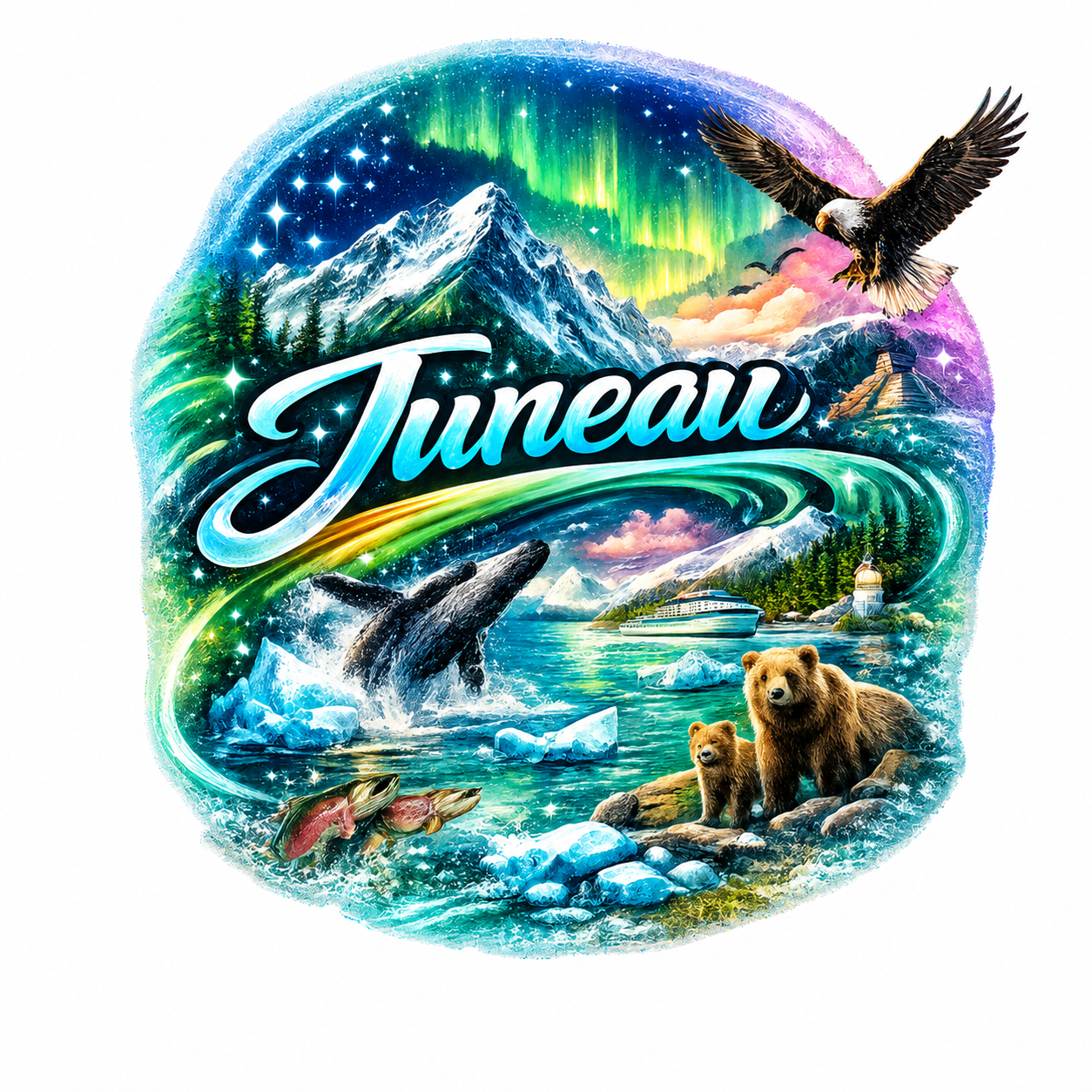 Juneau" Alaskan Beauty Unisex T-Shirt