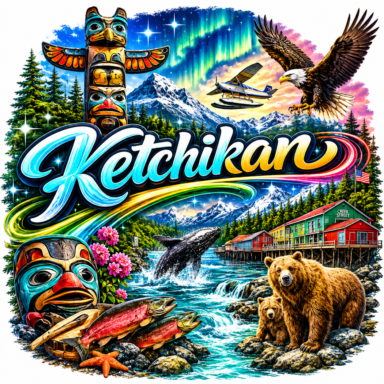 "Ketchikan" Alaskan Beauty Unisex T-Shirt