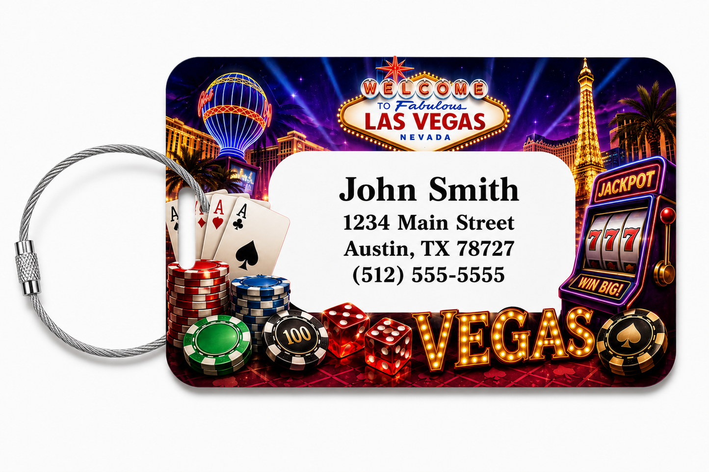Las Vegas Customized Luggage Tag