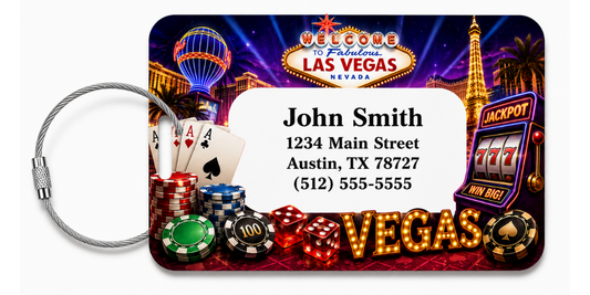 Las Vegas Customized Luggage Tag product image - Luggagetags Las Vegas Customized A020