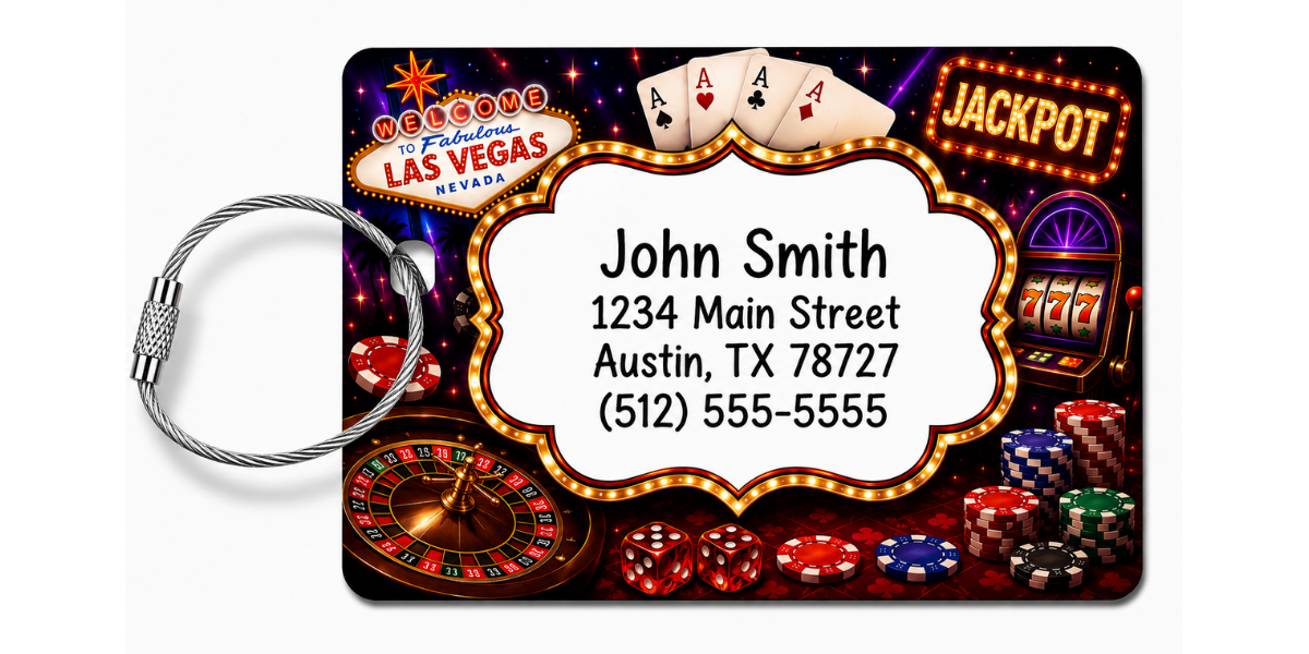 Las Vegas Jackpot Customized Luggage Tag product image - Luggagetags Las Vegas Jackpot Customized