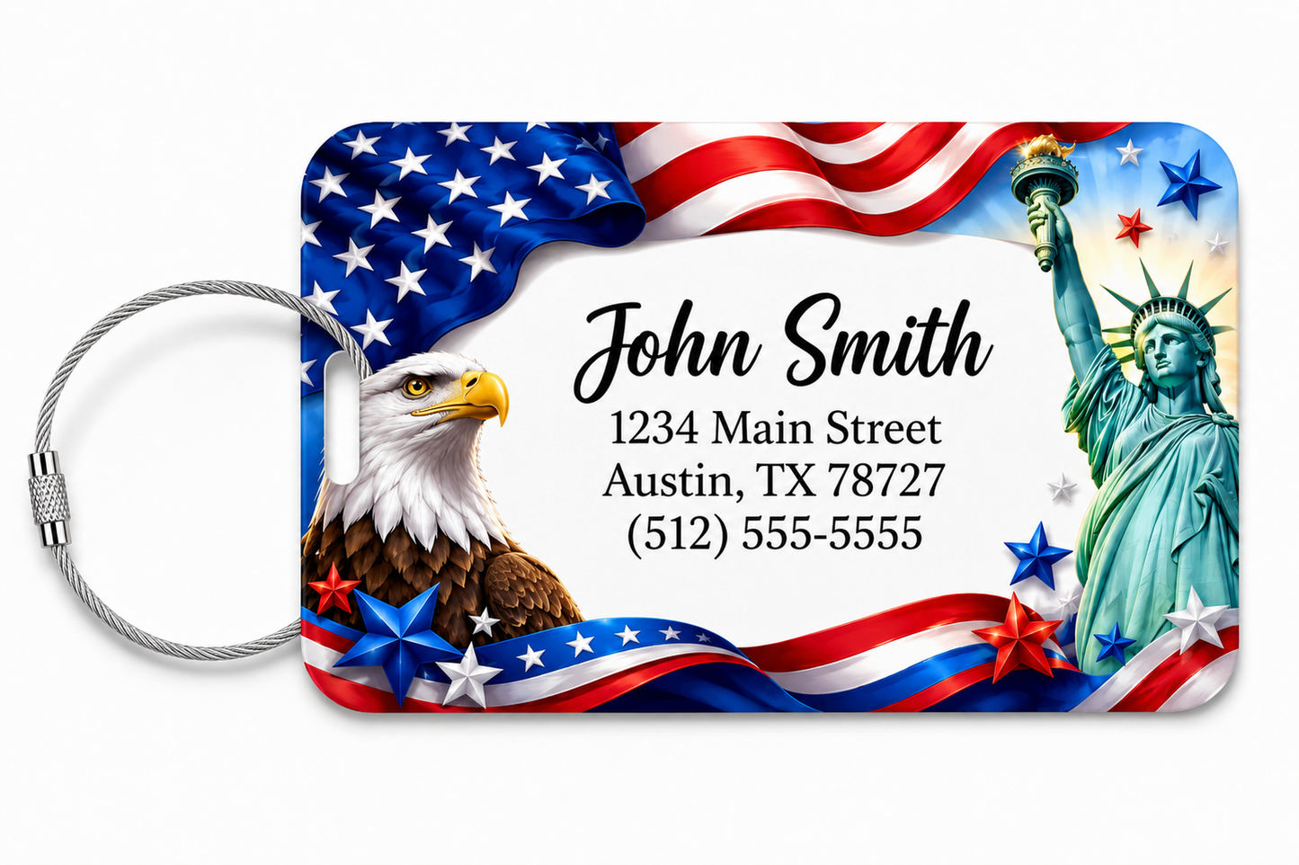 Patriotic Customized Luggage Tag