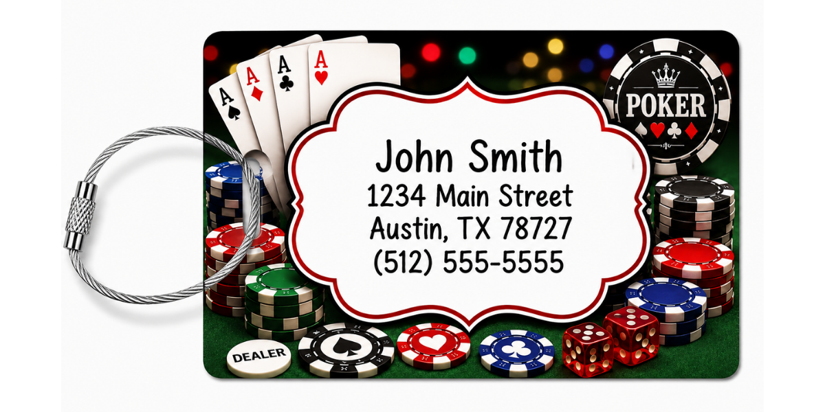 Poker Night Customized Luggage Tag product image - Luggagetags Poker Night Customized
