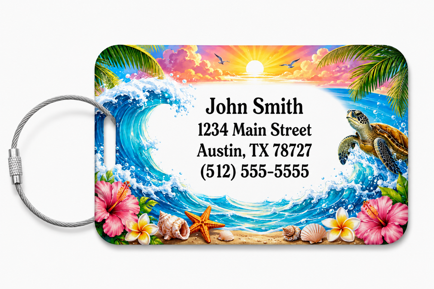 Tropical Ocean Customized Luggage Tag