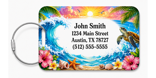 Tropical Ocean Customized Luggage Tag product image - Luggagetags Tropical Ocean Customized 23d4