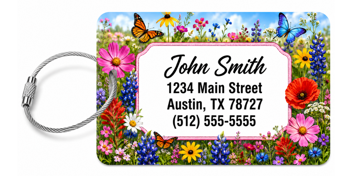 Wildflower Meadow Customized Luggage Tag product image - Luggagetags Wildflower Meadow Customized