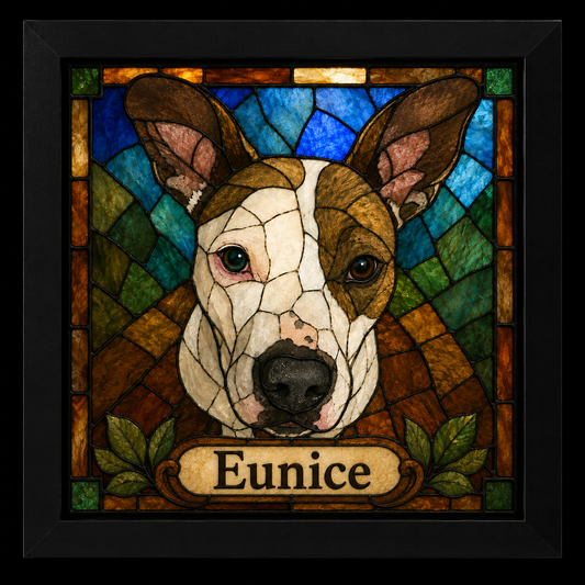 Custom Pet Portrait – Stained Glass Style Canvas (8"x10")
