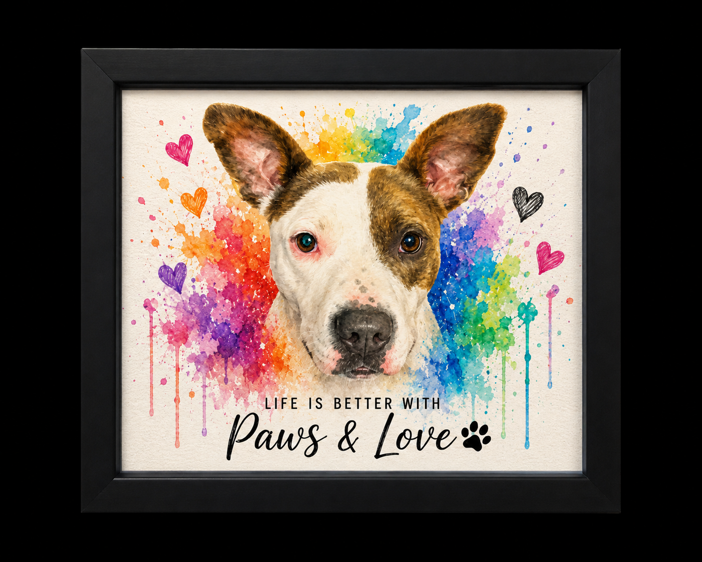 Custom Pet Portrait – Watercolor Style Canvas (8"x10")