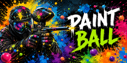 Adrenaline Rush: Neon Splatter Paintball 20oz Skinny Tumbler