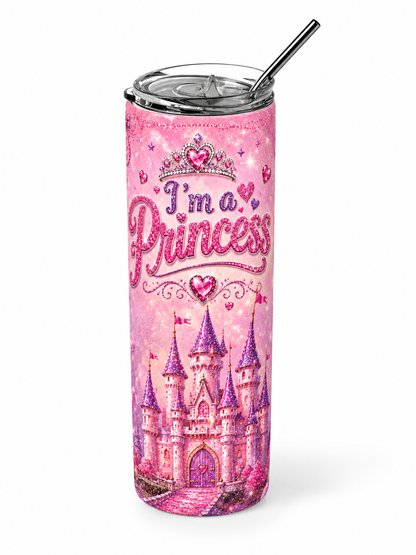 Royal Sparkle: "I'm a Princess" 20oz Skinny Tumbler