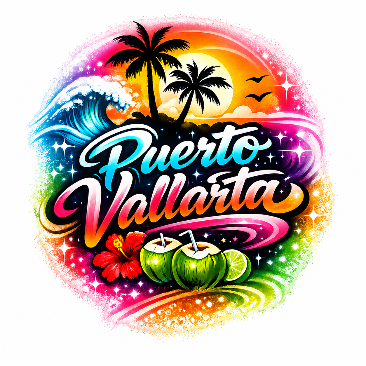 "Puerto Vallarta" Tropical Paradise Unisex T-Shirt