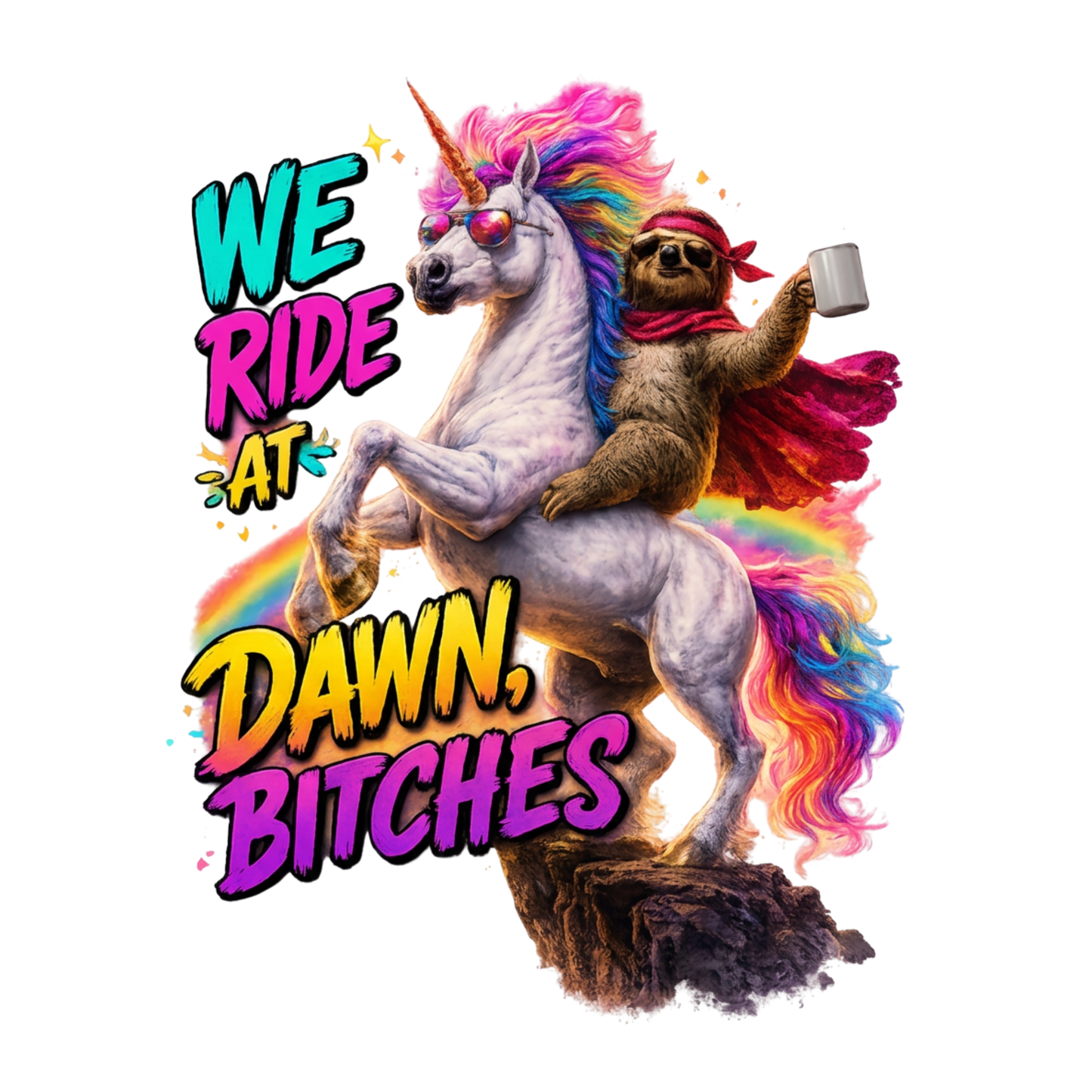 "We Ride at Dawn" Whimsical Unisex T-Shirt