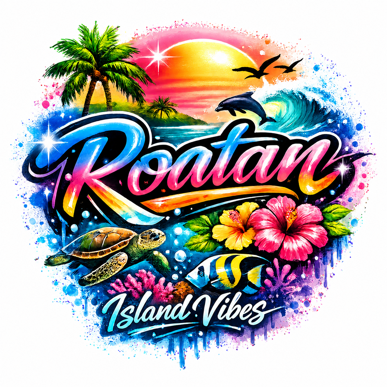 "Roatan" Tropical Vibes Unisex T-Shirt