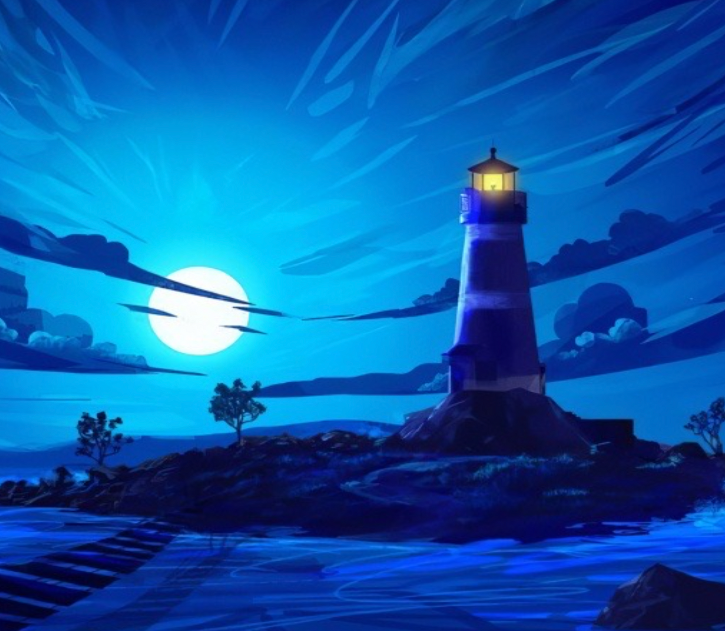 Guiding Light: Midnight Lighthouse 20oz Skinny Tumbler
