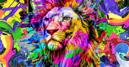 Fierce & Bold: Graffiti Lion Art 20oz Skinny Tumbler