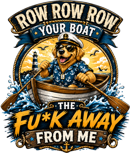 "Row Your Boat" Unisex T Shirt white shirt mockup