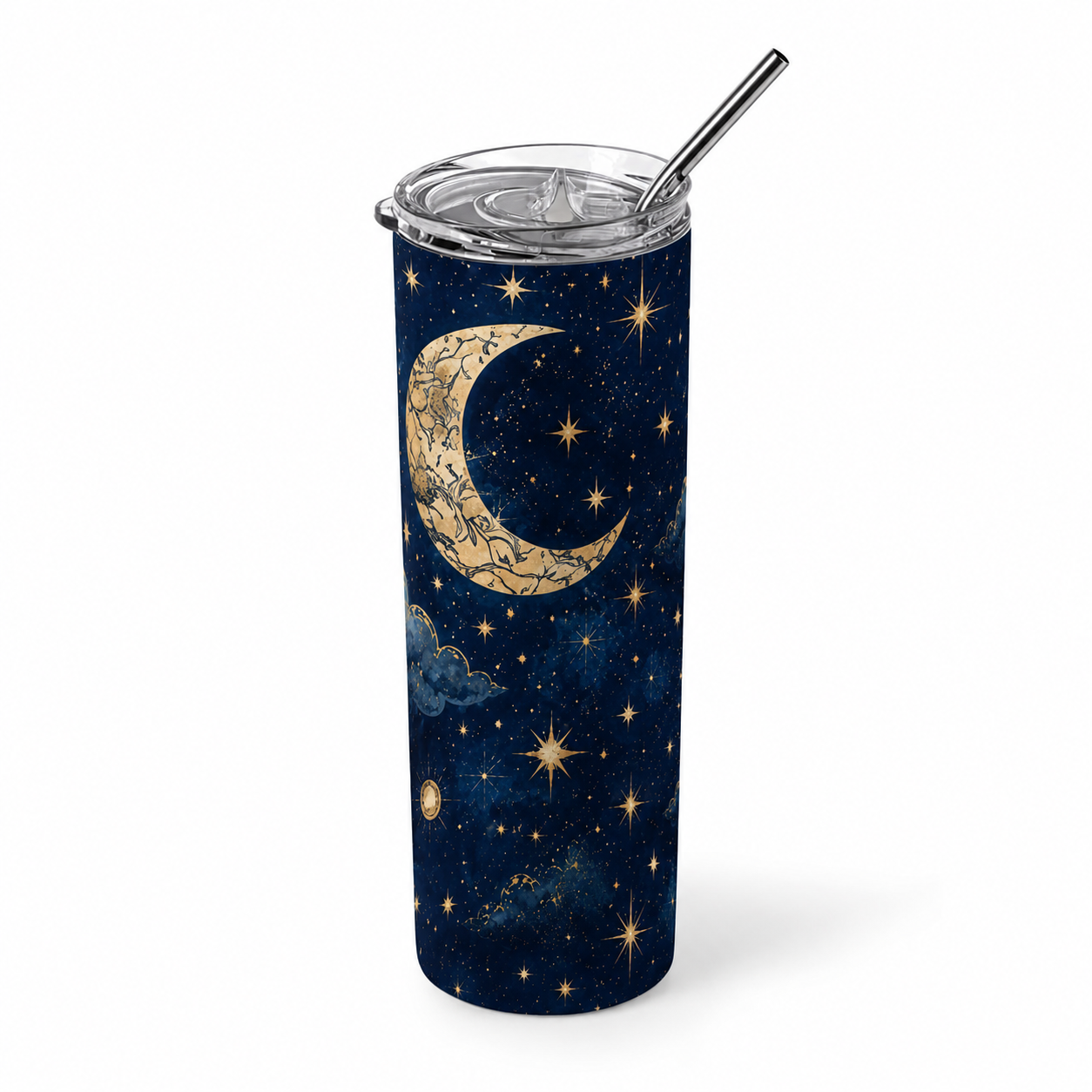 Celestial Moon & Stars 20oz Skinny Tumbler tumbler product image - Celestial Moon Stars 20oz Skinny