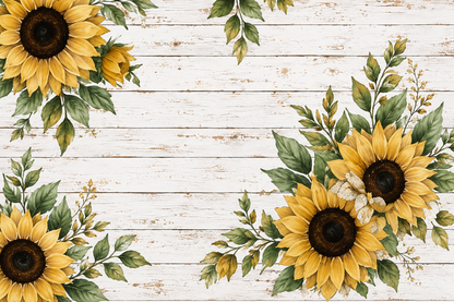 Rustic Sunflower & White Wood 20oz Skinny Tumbler white shirt mockup - Rustic Sunflower Wood 20oz Skinny