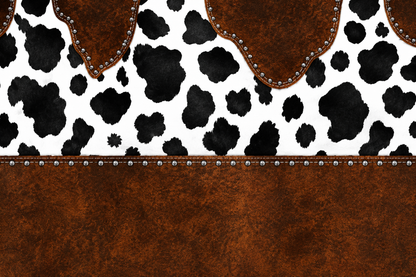 Rustic Western Cowhide Leather 20oz Skinny Tumbler