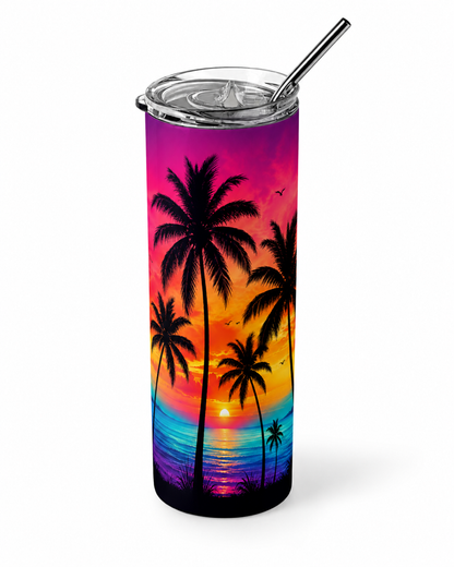 Tropical Sunset Paradise 20oz Skinny Tumbler tumbler product image