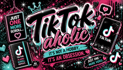 For the Feed: "TikTokaholic" 20oz Skinny Tumbler