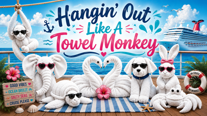 Cruise Vibes: "Hangin' Out Like A Towel Monkey" 20oz Skinny Tumbler