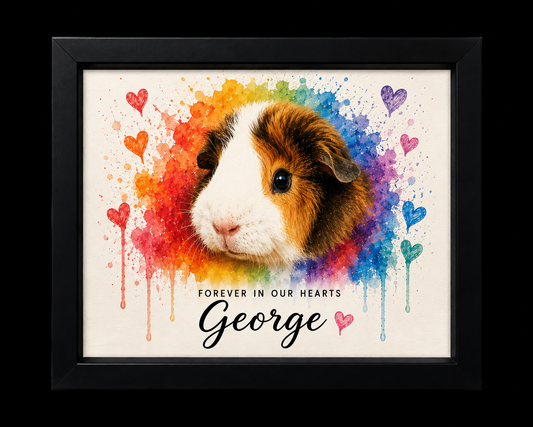 Custom Pet Portrait – Watercolor Memory Style Canvas (8"x10")