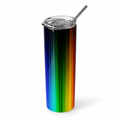 Chasing the Neon Lights: Cyber Rainbow 20oz Skinny Tumbler