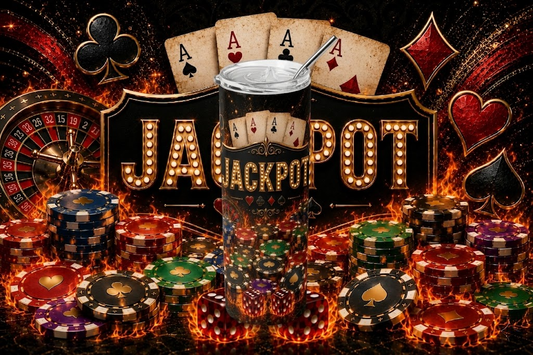 High Roller's Edge: Vegas Jackpot 20oz Skinny Tumbler