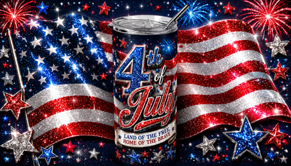 Land of the Free: Independence Day 20oz Skinny Tumbler