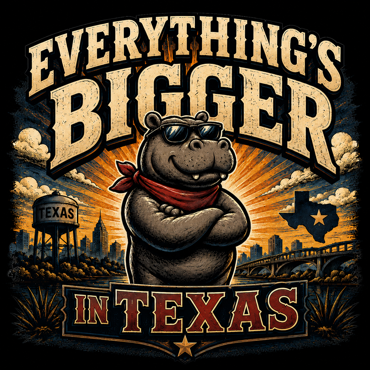 "Everything's Bigger In Texas" Unisex T-Shirt