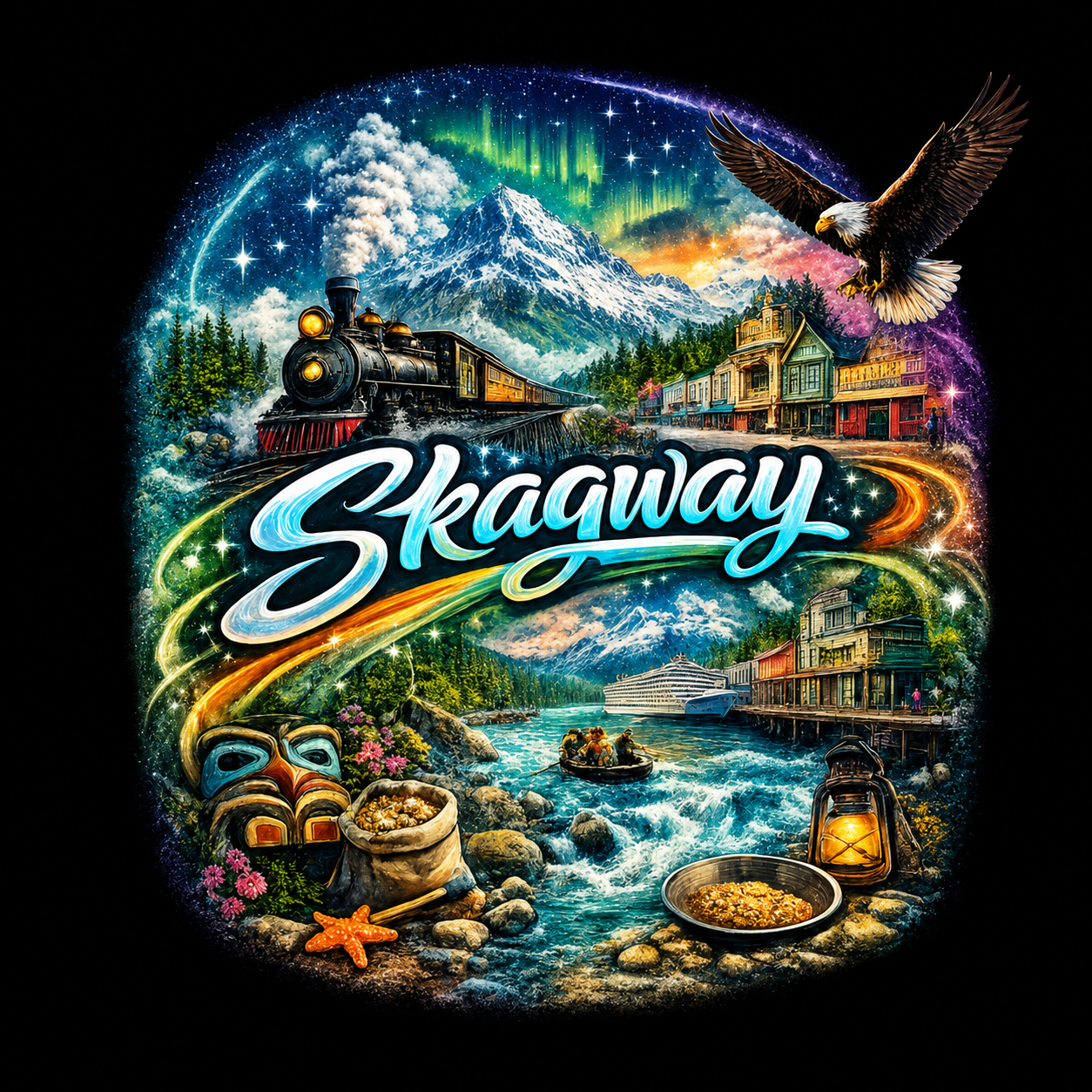 "Skagway" Alaskan Adventure Unisex T-Shirt