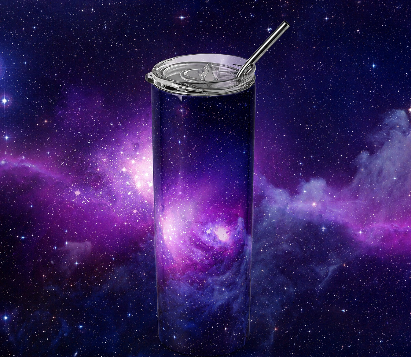 Deep Space Galaxy: Purple Nebula 20oz Skinny Tumbler
