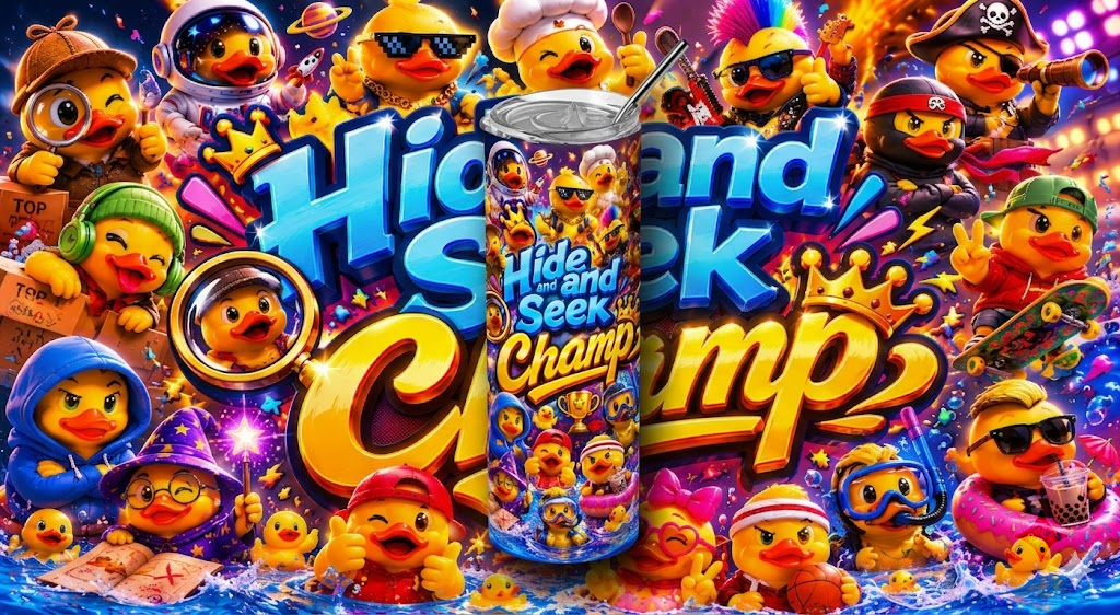 Hide and Seek Champ: Ultimate Cruising Duck 20oz Skinny Tumbler
