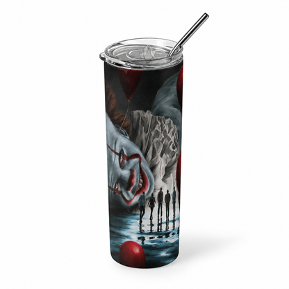 You'll Float Too: Cinematic Horror Clown 20oz Skinny Tumbler