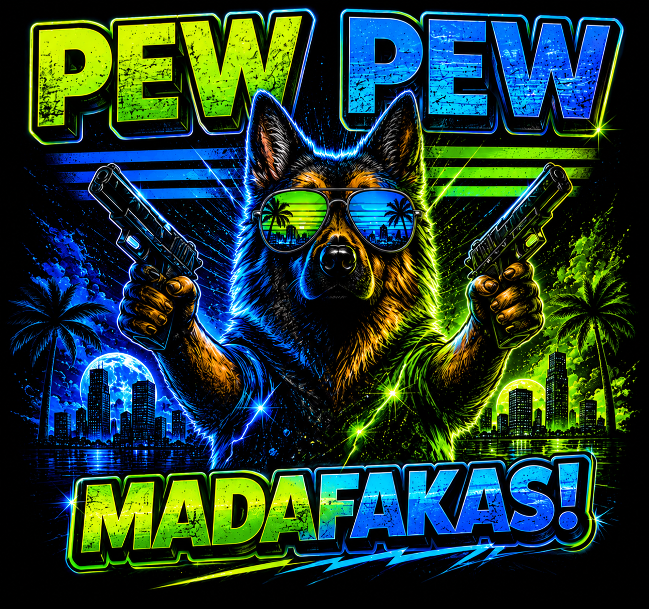 "Pew Pew" German Shepherd Unisex T-Shirt