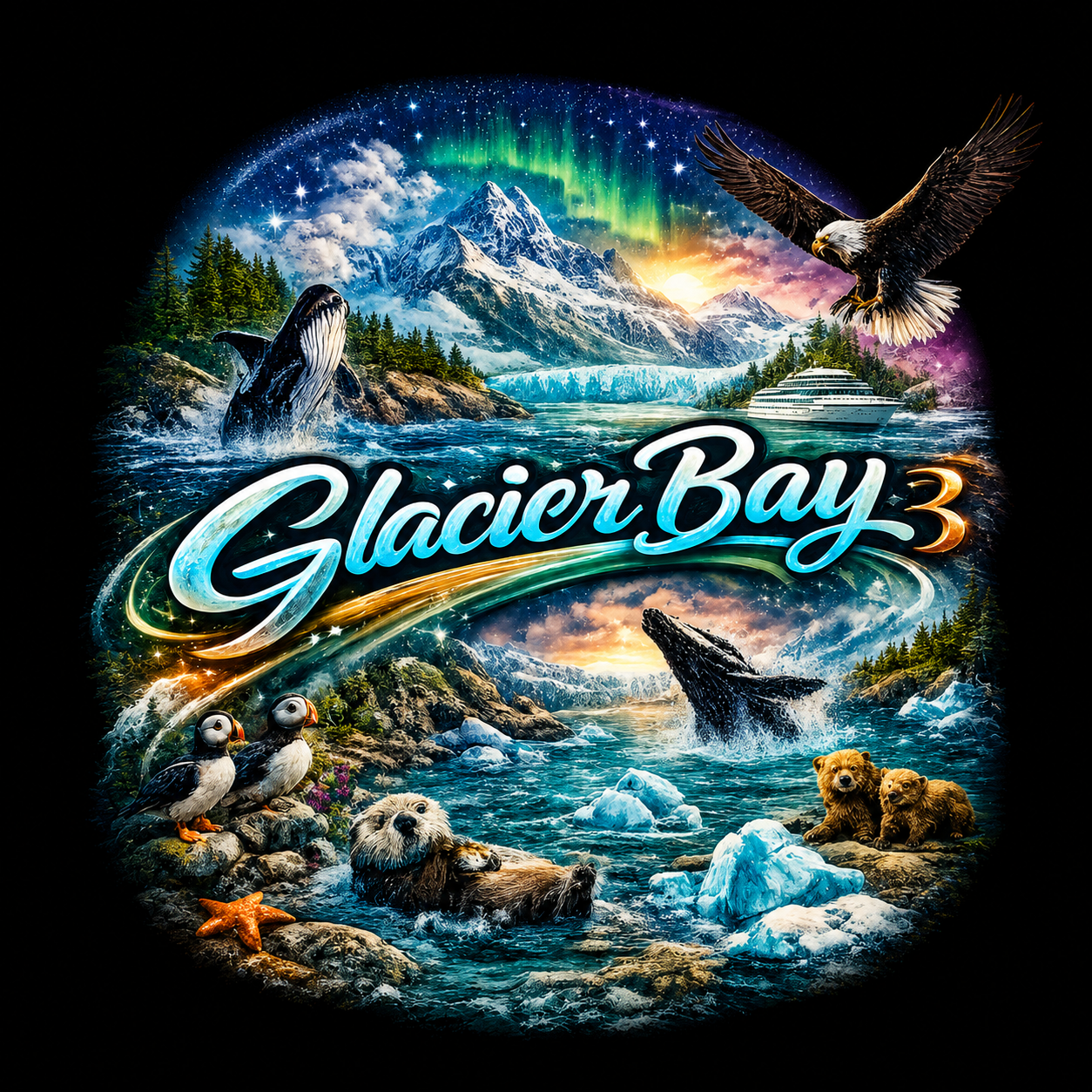 "Glacier Bay" Alaskan Beauty Unisex T-Shirt