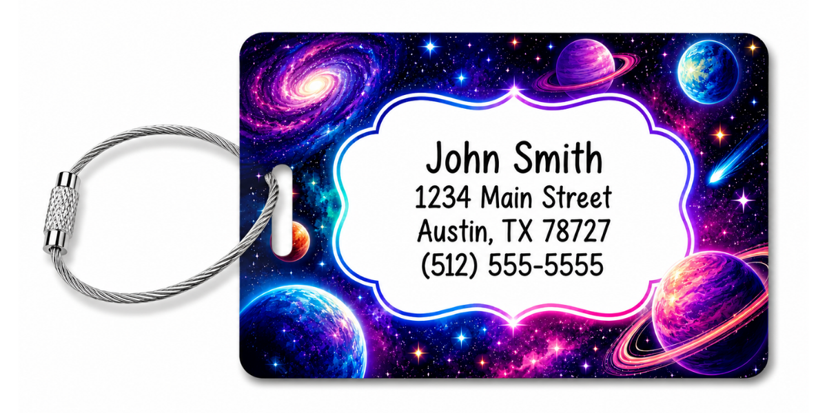 Outer Space Customized Luggage Tag